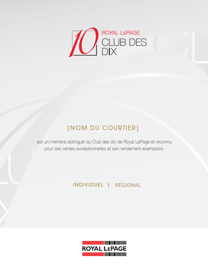 MISE A JOUR CLUB DES 10 INDIVIDUEL - RÉGIONAL